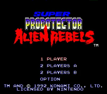 Super Probotector - Alien Rebels (Europe) (Sample) screen shot title